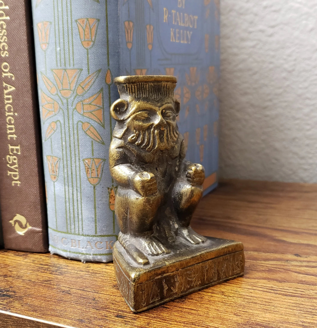 Bes Statue Bronze - Egyptian God - Made In Egypt
